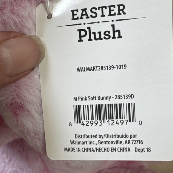 Pink Floppy Ear‎ Bunny Rabbit Easter Spring 13" "Angelese" HUG ME Rabbit NWT - Picture 10 of 12